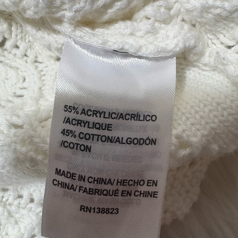 CLEO + WOLF White Cropped Sweater Knit Vest - Picture 6 of 6